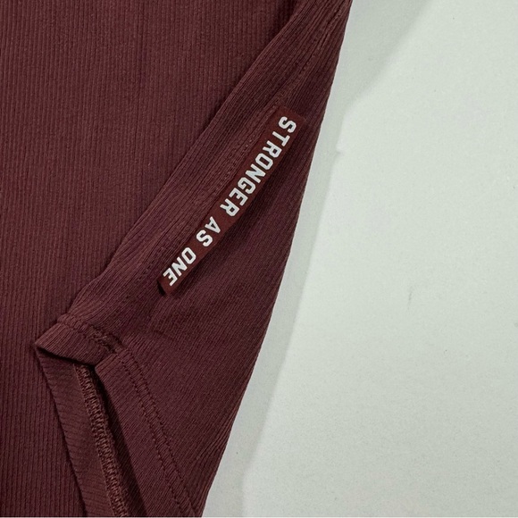 Lululemon X Barrys Stronger as One Ribbed Tank Top Midnight Maroon - Picture 3 of 6